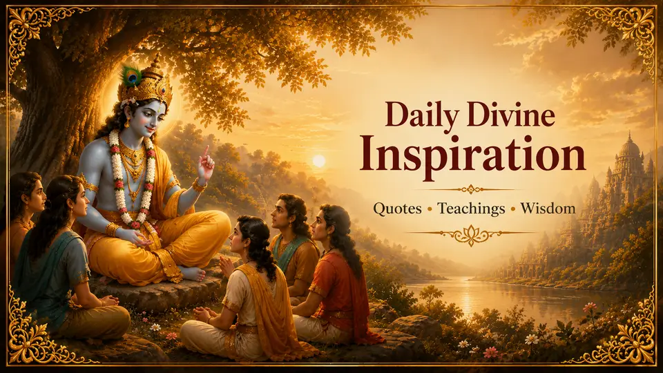 Daily Divine Inspiration with spiritual teachings and wisdom from Lord Shri Krishna.