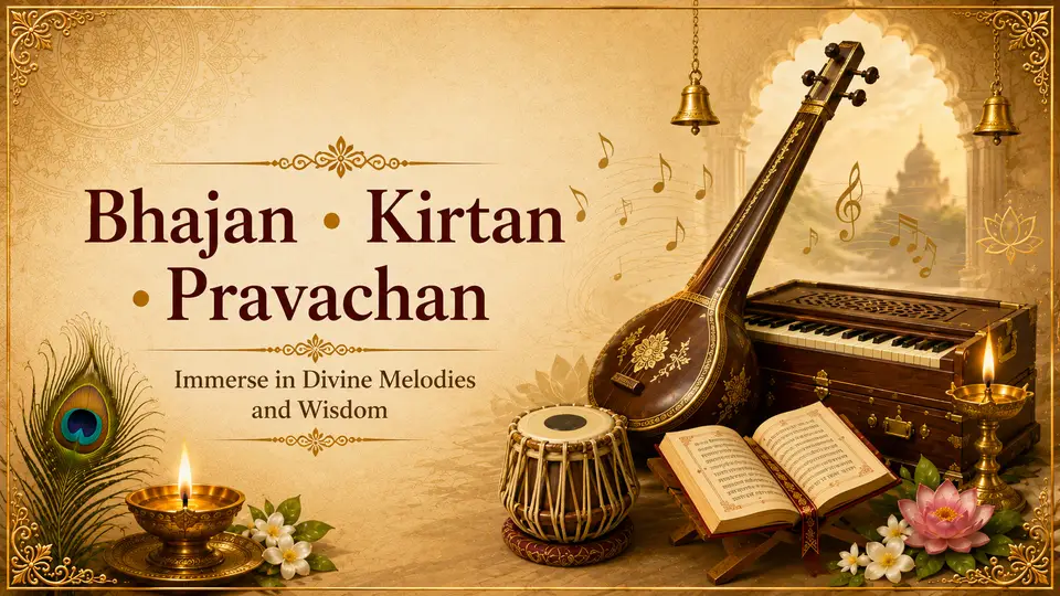 Bhajan, Kirtan and Pravachan collection for devotional listening and spiritual learning.